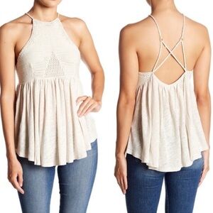 NWT Free People Crochet Halter Top